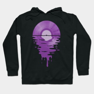 Cool Music Vinyl Retro Purple Hoodie